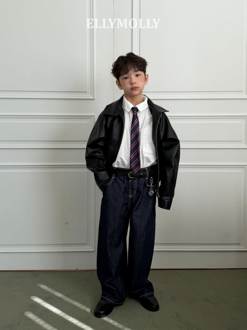 Ellymolly - Korean Children Fashion - #prettylittlegirls - Flap Back Denim Pants - 9