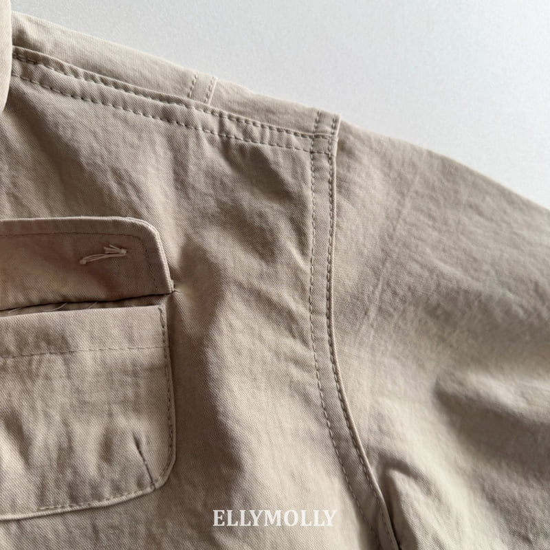 Ellymolly - Korean Children Fashion - #prettylittlegirls - Sand Walk Symbol Jacket - 8