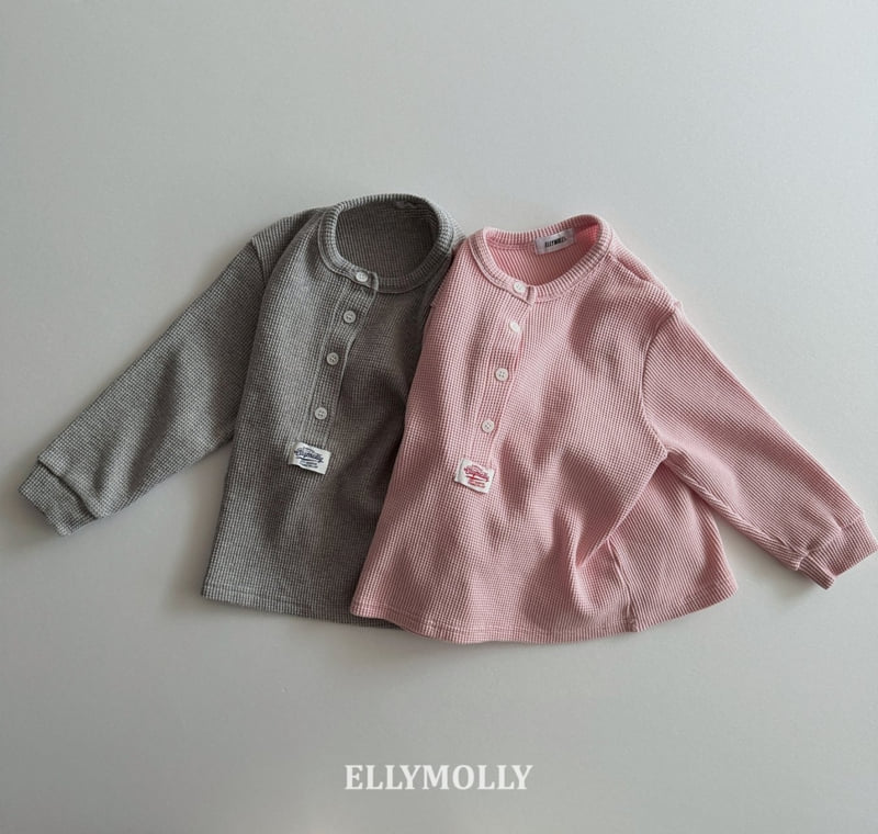 Ellymolly - Korean Children Fashion - #minifashionista - Maple Henley Neck Tee - 4