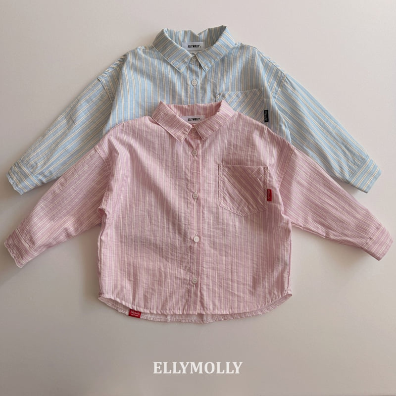 Ellymolly - Korean Children Fashion - #prettylittlegirls - Clear Stripe Shirt - 3