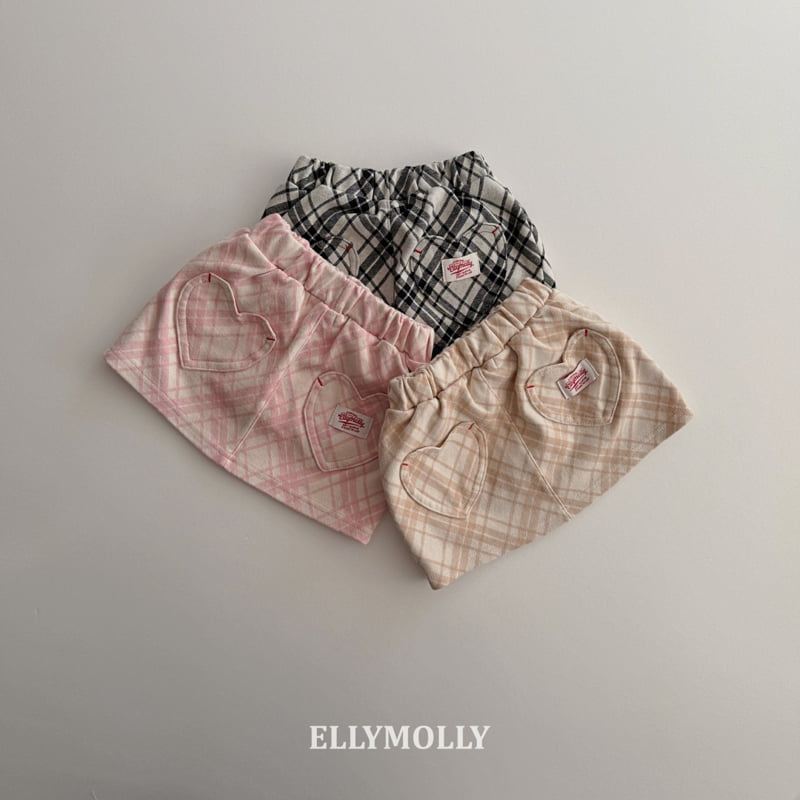 Ellymolly - Korean Children Fashion - #todddlerfashion - Slash Check Skirt