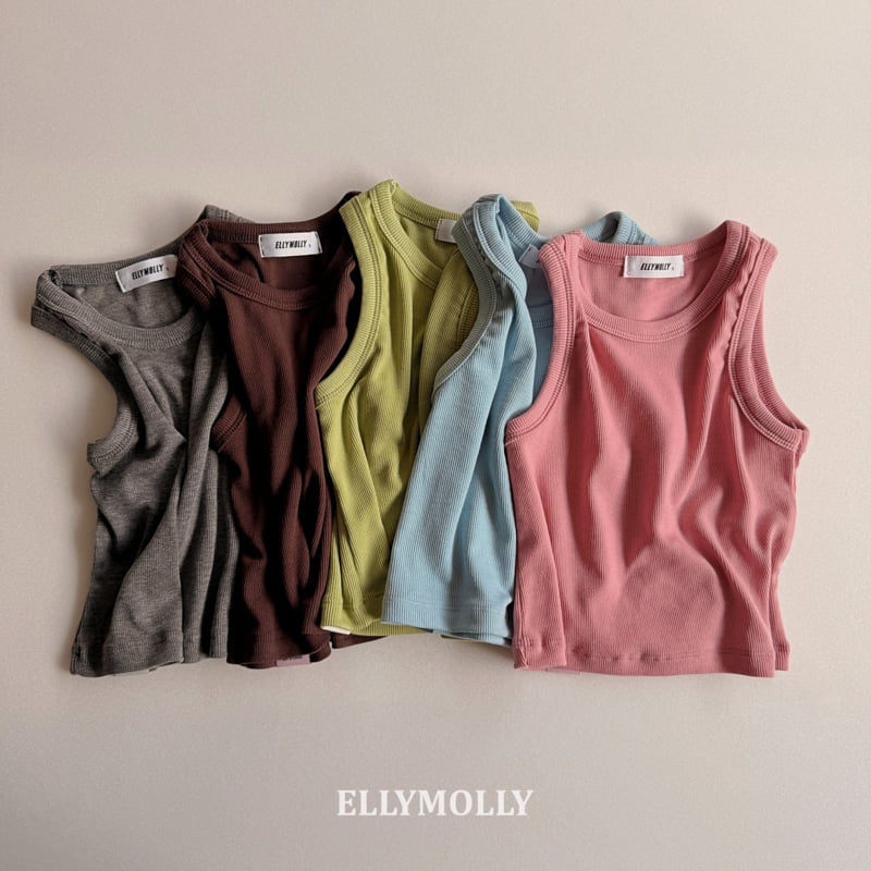 Ellymolly - Korean Children Fashion - #toddlerclothing - Slime Layered Sleeveless Top