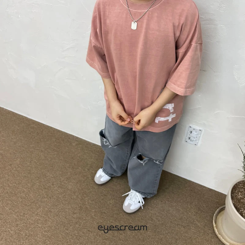 Eyescream - Korean Children Fashion - #Kfashion4kids - Berry Vintage Denim Pants - 8