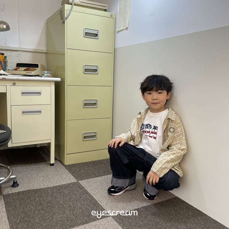 Eyescream - Korean Children Fashion - #childofig - Burnout Check Shirt - 6