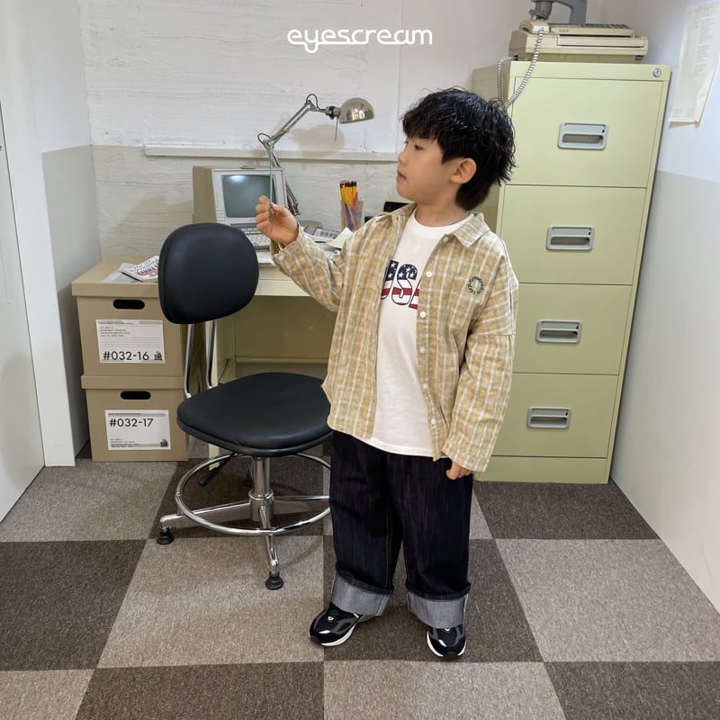 Eyescream - Korean Children Fashion - #childrensboutique - Burnout Check Shirt - 7