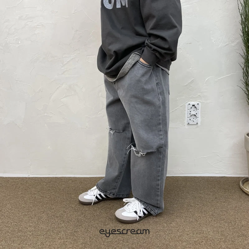 Eyescream - Korean Children Fashion - #discoveringself - Berry Vintage Denim Pants - 4