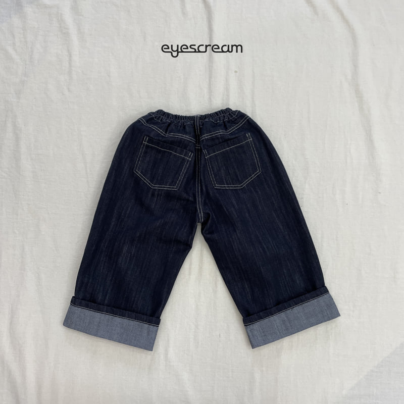 Eyescream - Korean Children Fashion - #kidsshorts - Selvedge Roll-Up Pants - 3