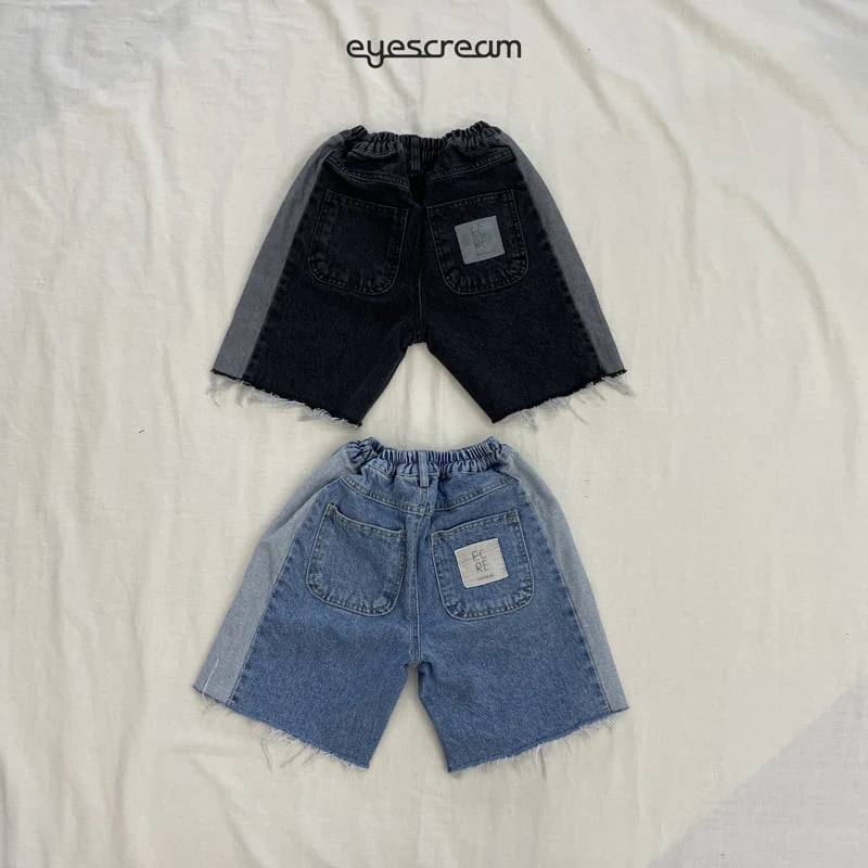Eyescream - Korean Children Fashion - #kidsshorts - Color Block Cutting Pants