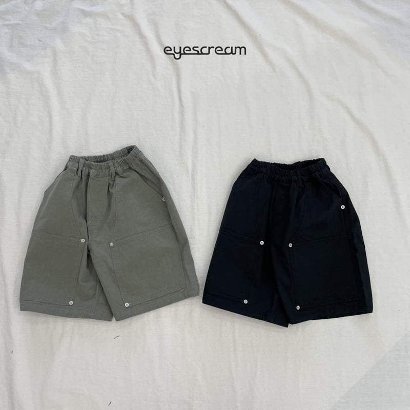 Eyescream - Korean Children Fashion - #kidsstore - Square Rivet Bermuda Pants