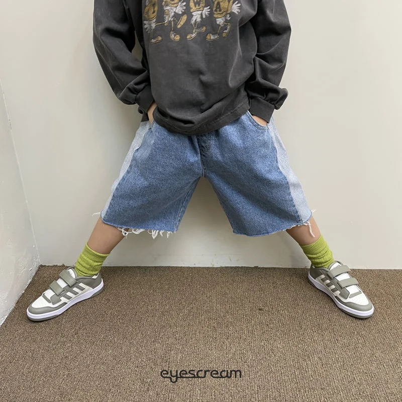 Eyescream - Korean Children Fashion - #kidzfashiontrend - Color Block Cutting Pants - 3