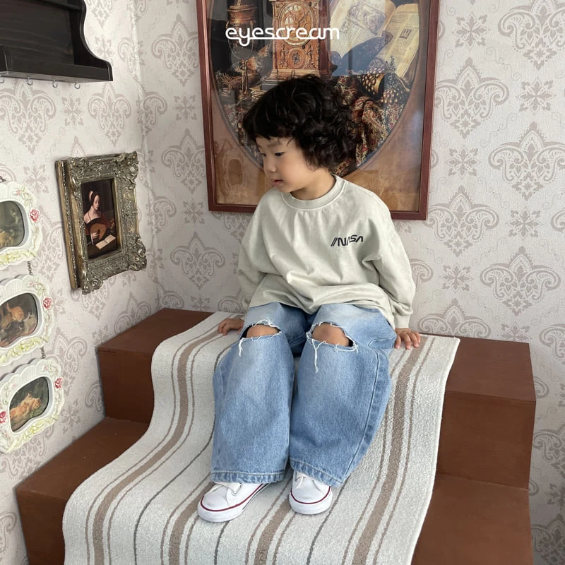 Eyescream - Korean Children Fashion - #littlefashionista - Berry Vintage Denim Pants - 9