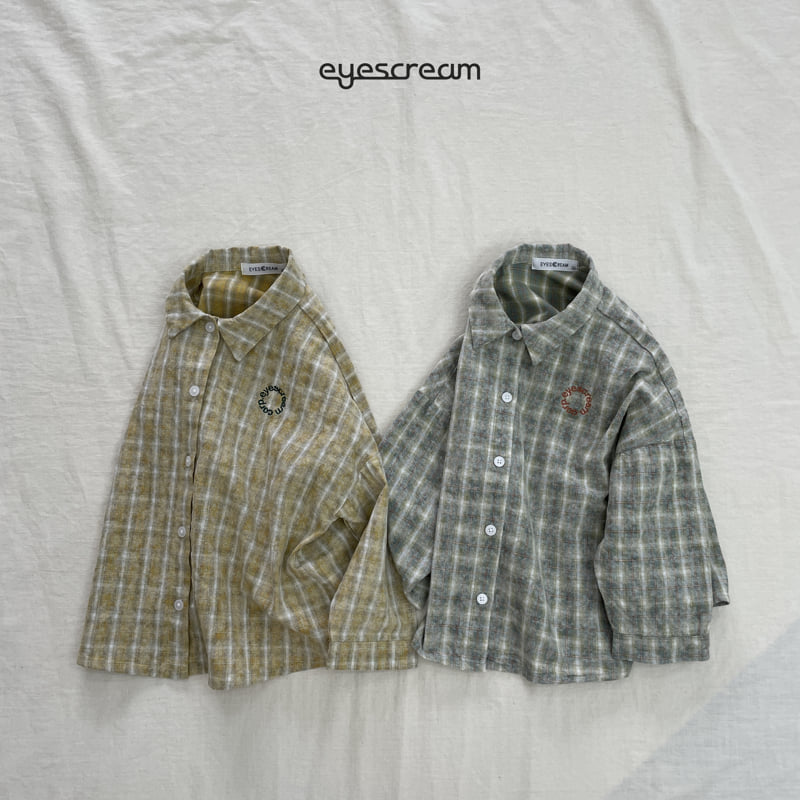Eyescream - Korean Children Fashion - #minifashionista - Burnout Check Shirt