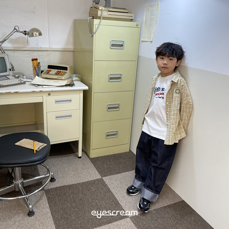 Eyescream - Korean Children Fashion - #todddlerfashion - Burnout Check Shirt - 3