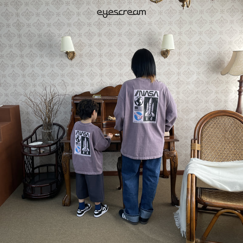 Eyescream - Korean Women Fashion - #momslook - Nasa Pigment Long Tee Adult