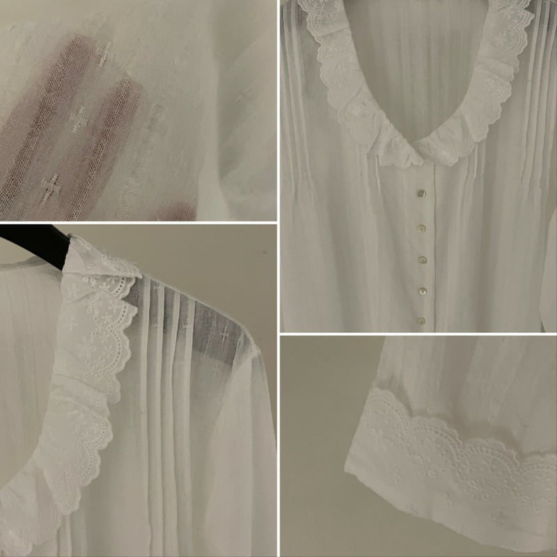 Flatgarden - Korean Women Fashion - #momslook - Yuki Lace Blouse - 12