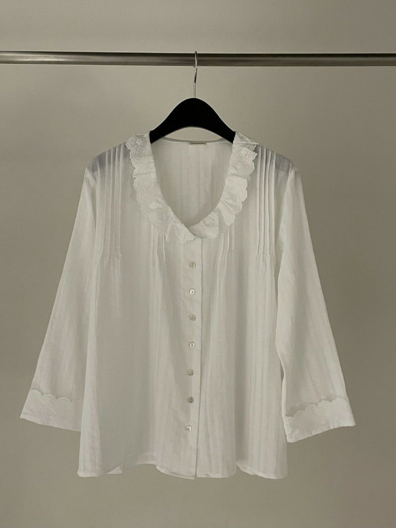 Flatgarden - Korean Women Fashion - #vintagekidsstyle - Yuki Lace Blouse - 4