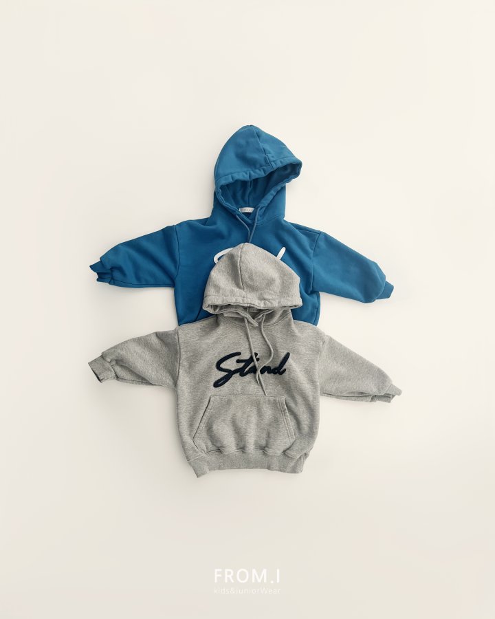 From I - Korean Children Fashion - #Kfashion4kids - Stand Embroidery Hoodie