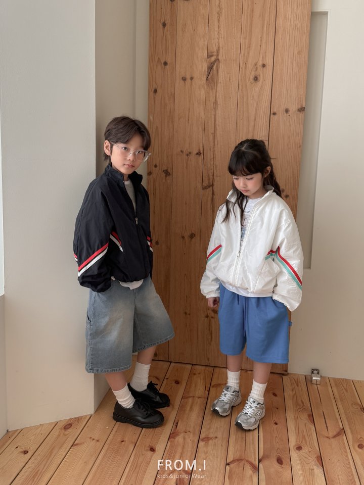 From I - Korean Children Fashion - #Kfashion4kids - Carpenter Bermuda Sweat Pants - 12