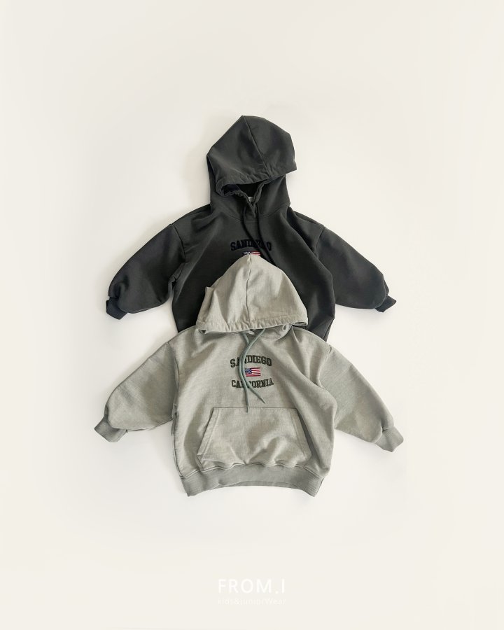 From I - Korean Children Fashion - #childofig - Pigment Sandy Embroidery Hoodie