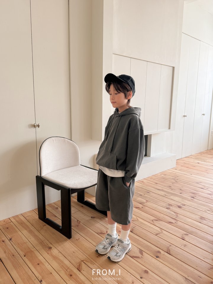 From I - Korean Children Fashion - #childofig - Pigment Hoodie Shorts Set - 9