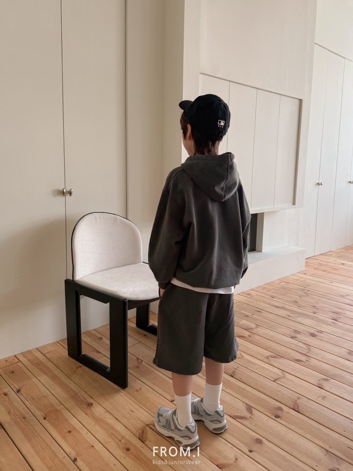 From I - Korean Children Fashion - #childrensboutique - Pigment Hoodie Shorts Set - 10