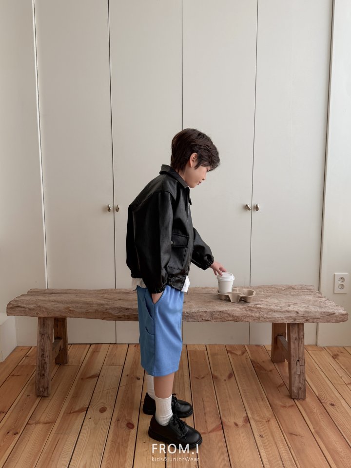From I - Korean Children Fashion - #childrensboutique - Carpenter Bermuda Sweat Pants - 5
