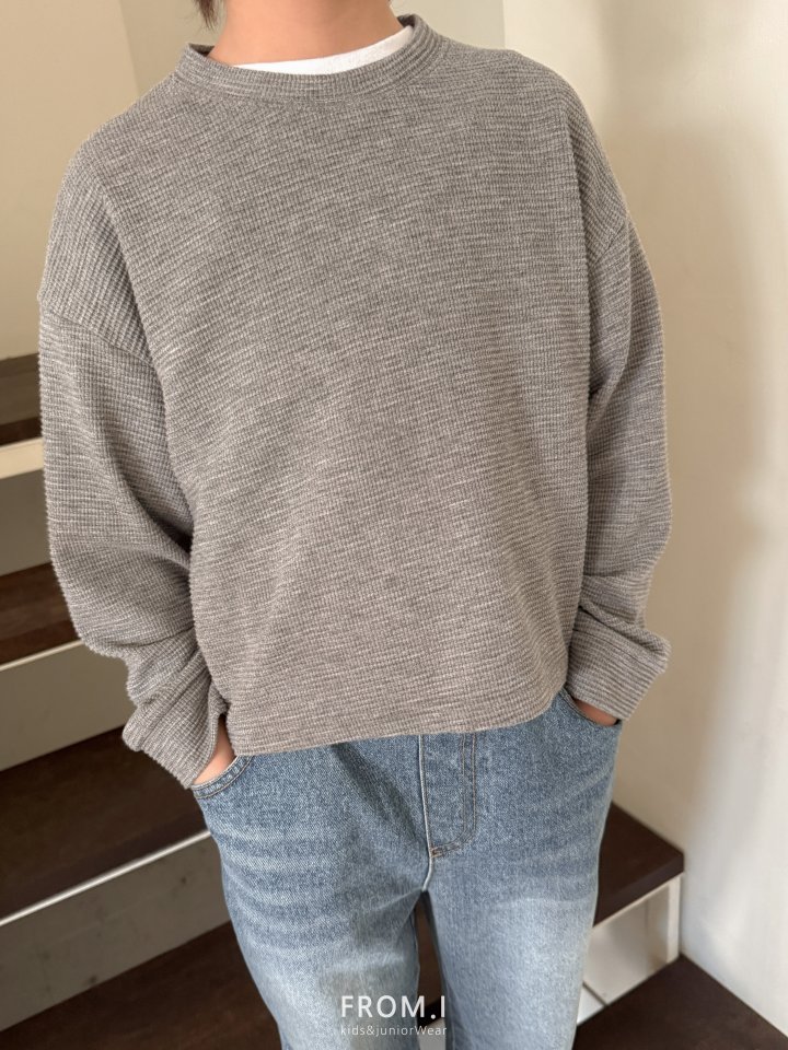 From I - Korean Children Fashion - #designkidswear - Waffle Semi-Crop Tee - 12