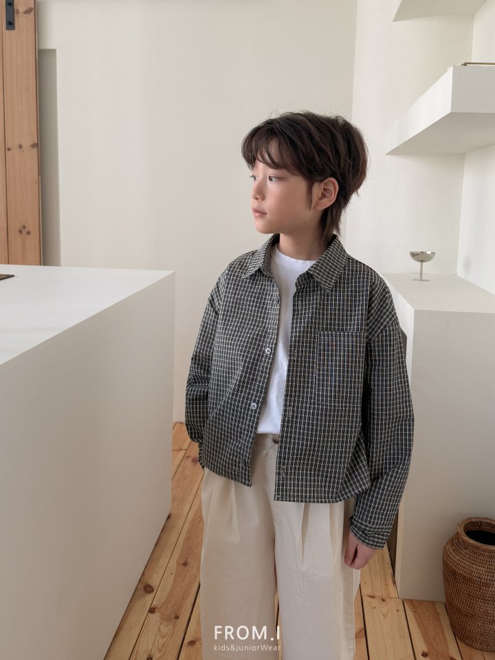 From I - Korean Children Fashion - #designkidswear - Cropped Check Shirt - 4