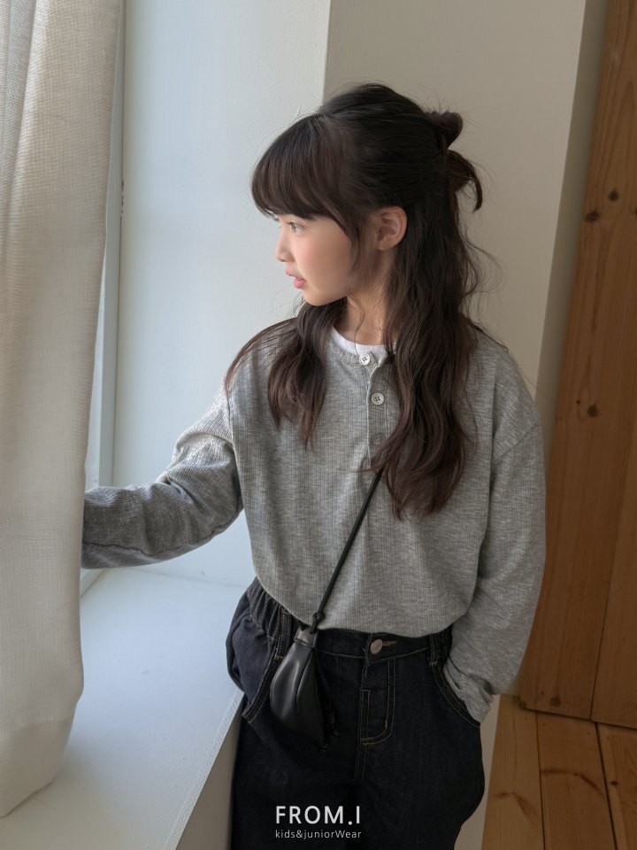 From I - Korean Children Fashion - #discoveringself - Henley Neck Tee - 7