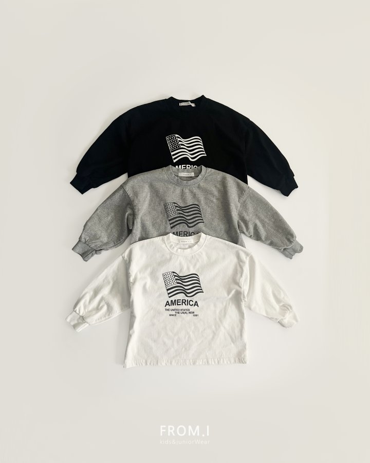 From I - Korean Children Fashion - #discoveringself - America Long Sleeve Tee