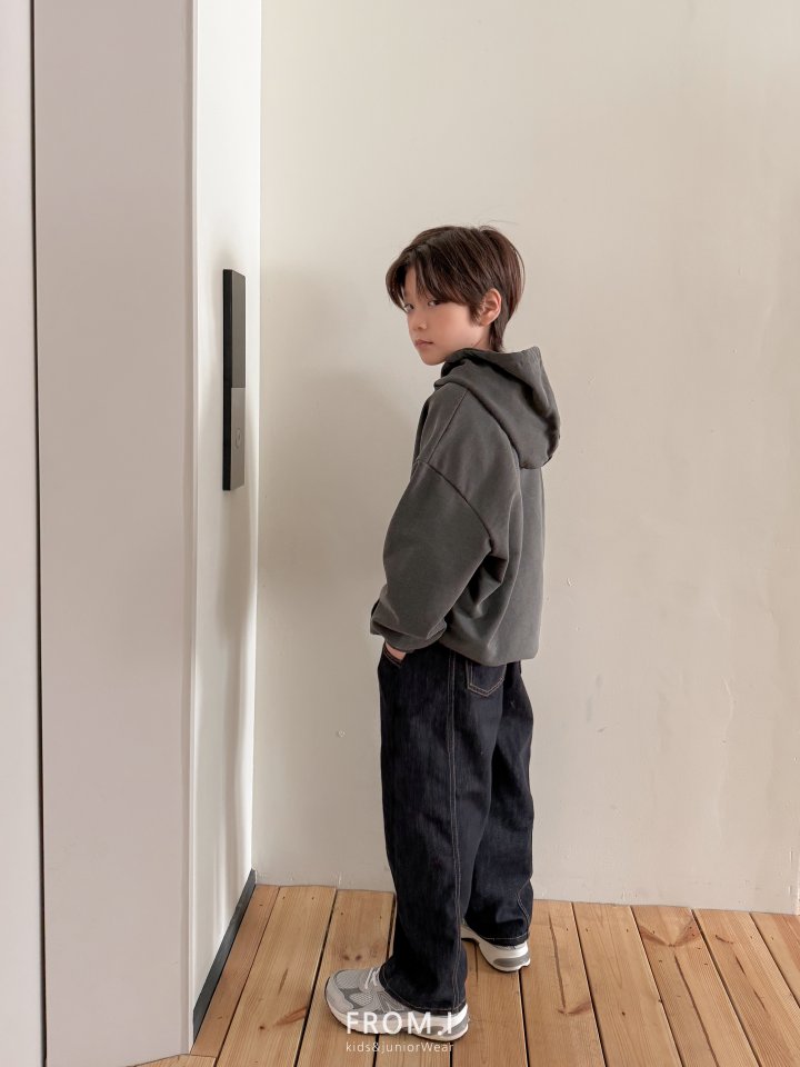 From I - Korean Children Fashion - #fashionkids - Panel Curved Denim Pants - 3