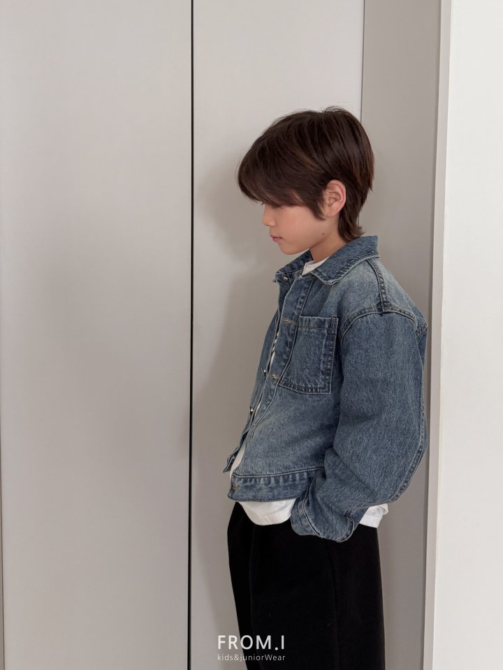 From I - Korean Children Fashion - #kidsshorts - Pocket Denim Jacket - 9