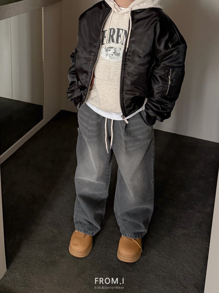 From I - Korean Children Fashion - #kidsshorts - Carpenter String Denim Pants - 8