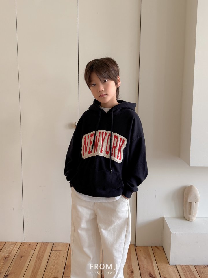 From I - Korean Children Fashion - #kidsshorts - New York Patch Embroidery Hoodie - 12