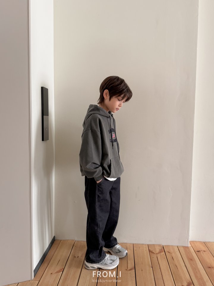 From I - Korean Children Fashion - #fashionkids - Panel Curved Denim Pants - 4