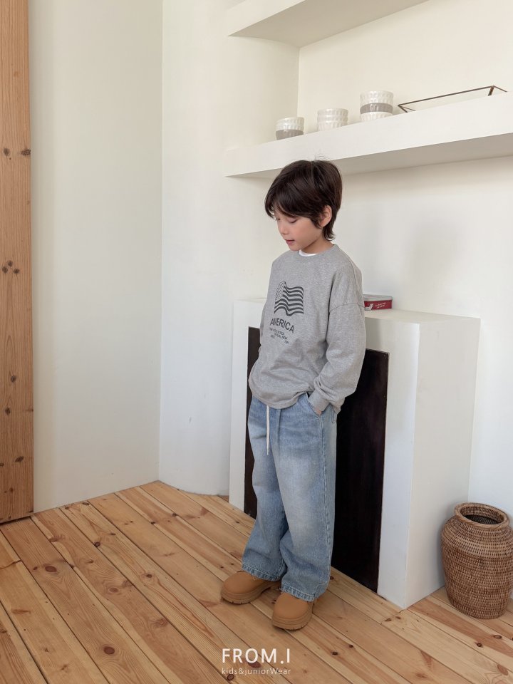 From I - Korean Children Fashion - #kidsshorts - America Long Sleeve Tee - 3