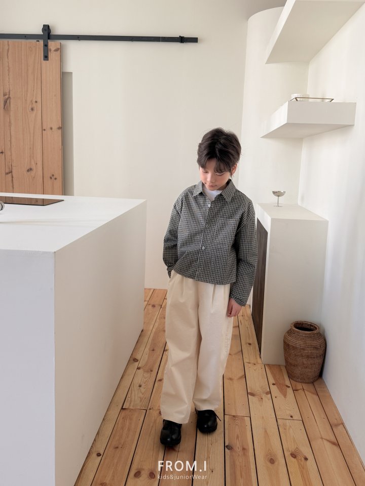From I - Korean Children Fashion - #kidsstore - Cropped Check Shirt - 7