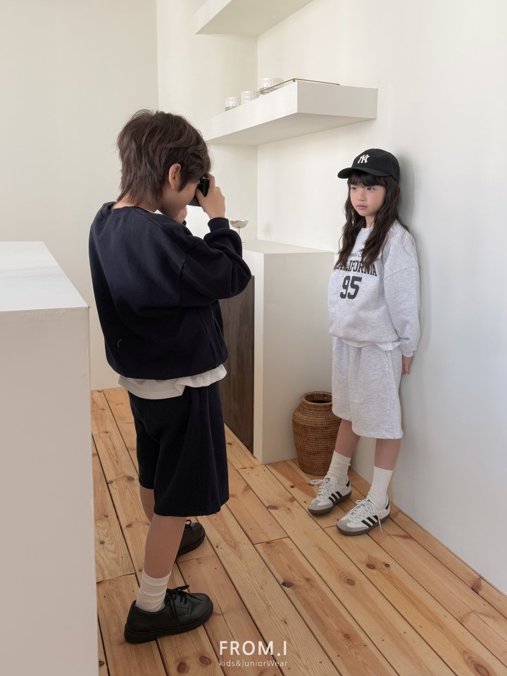 From I - Korean Children Fashion - #kidsshorts - Cali Sweatshirt Shorts Set - 4