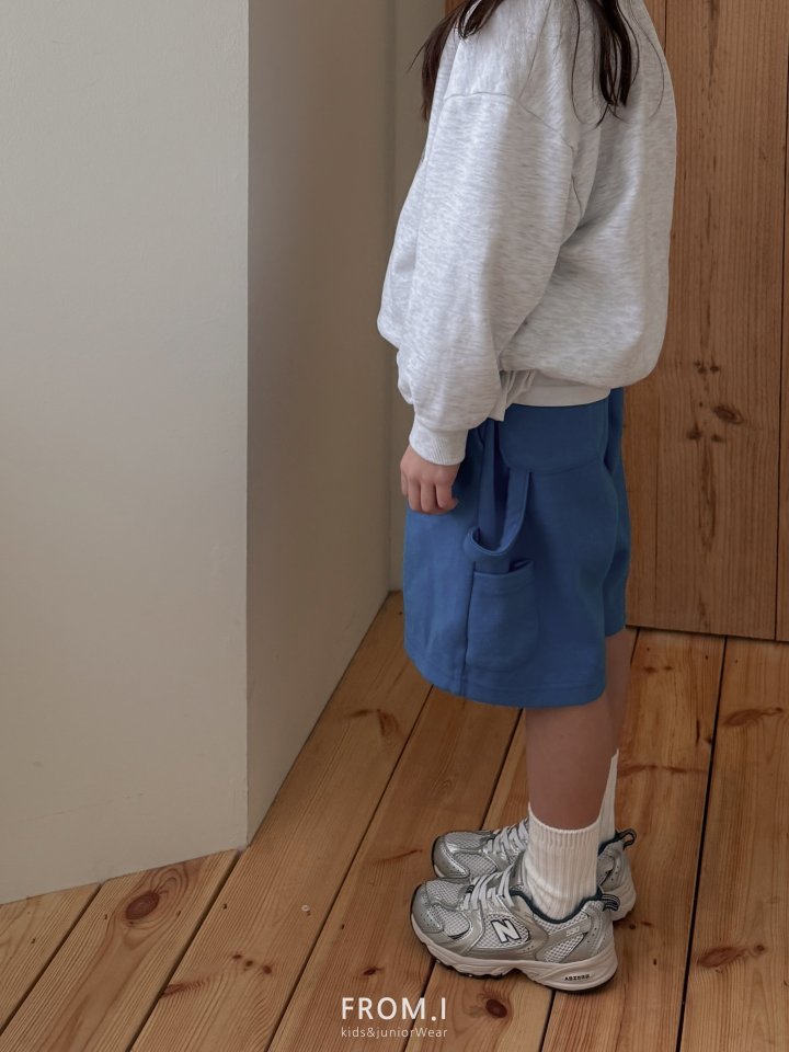 From I - Korean Children Fashion - #kidsstore - Carpenter Bermuda Sweat Pants - 10