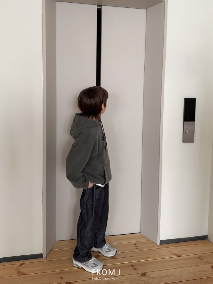 From I - Korean Children Fashion - #kidsstore - Panel Curved Denim Pants - 5