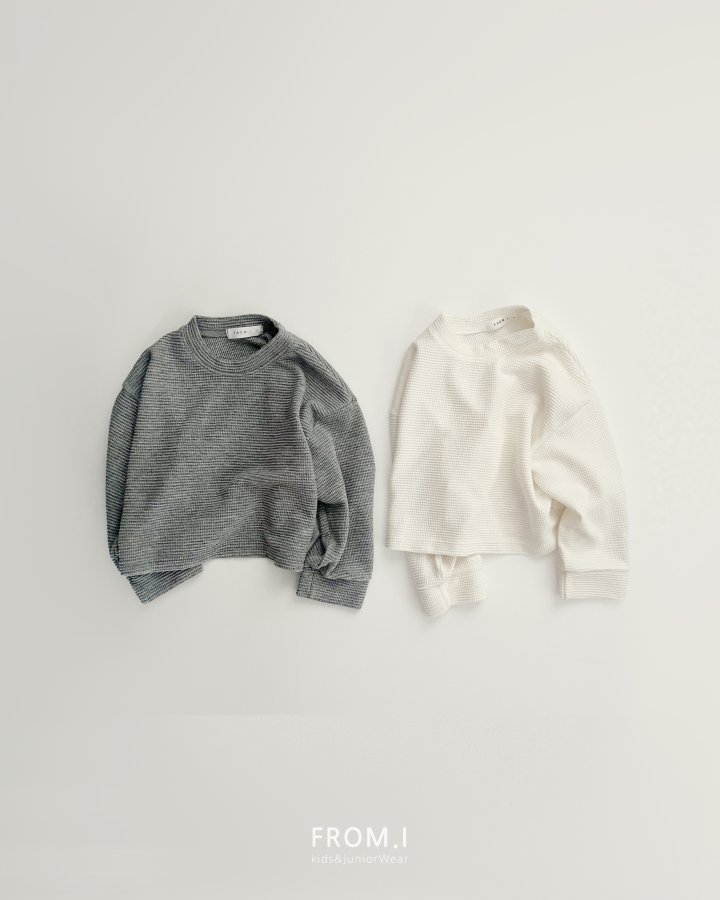 From I - Korean Children Fashion - #kidzfashiontrend - Waffle Semi-Crop Tee