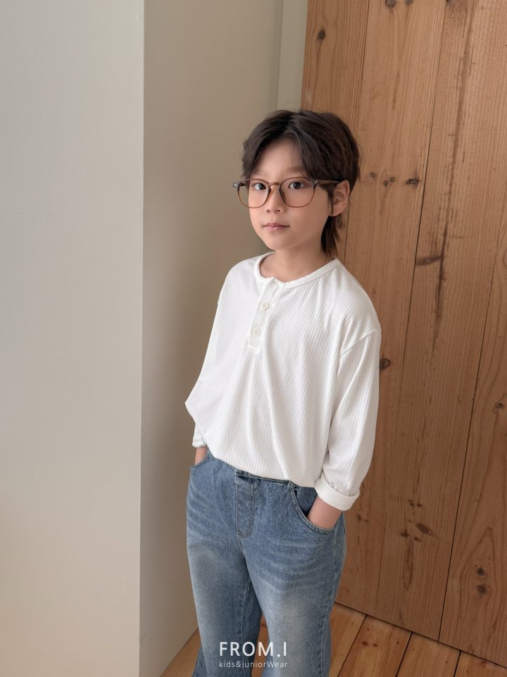 From I - Korean Children Fashion - #kidzfashiontrend - Henley Neck Tee - 11