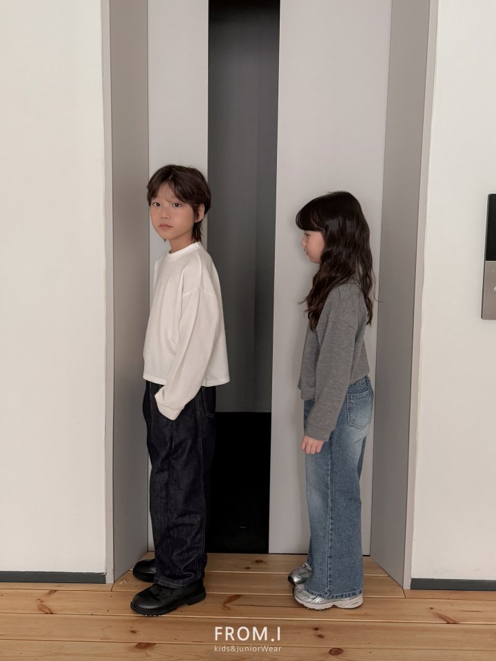 From I - Korean Children Fashion - #littlefashionista - Waffle Semi-Crop Tee - 3