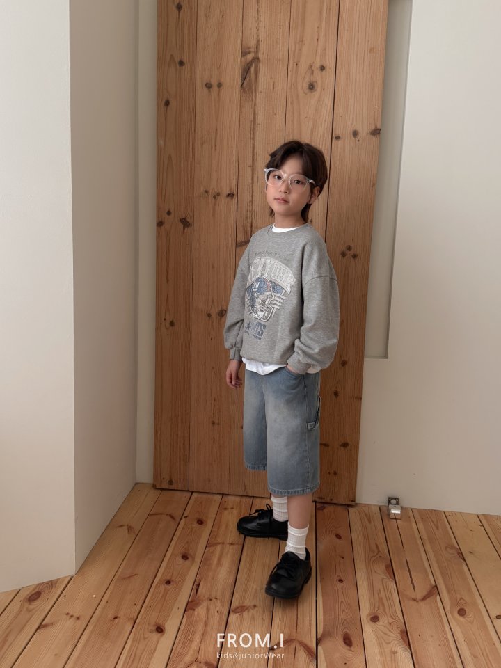 From I - Korean Children Fashion - #magicofchildhood - Carpenter Half Denim Pants - 5