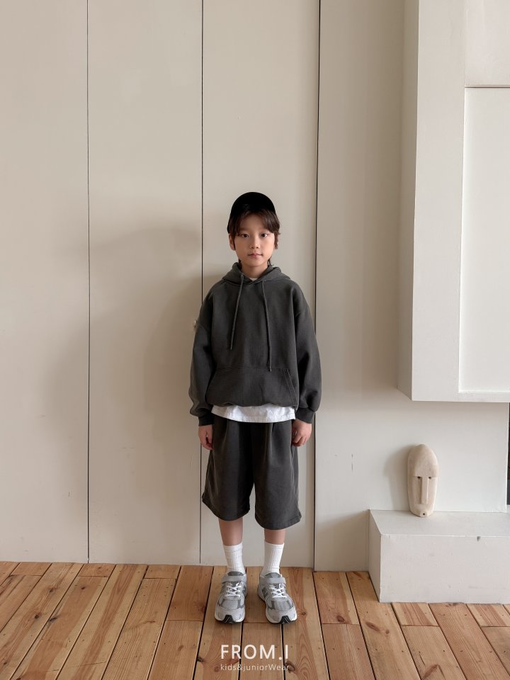 From I - Korean Children Fashion - #magicofchildhood - Pigment Hoodie Shorts Set - 5
