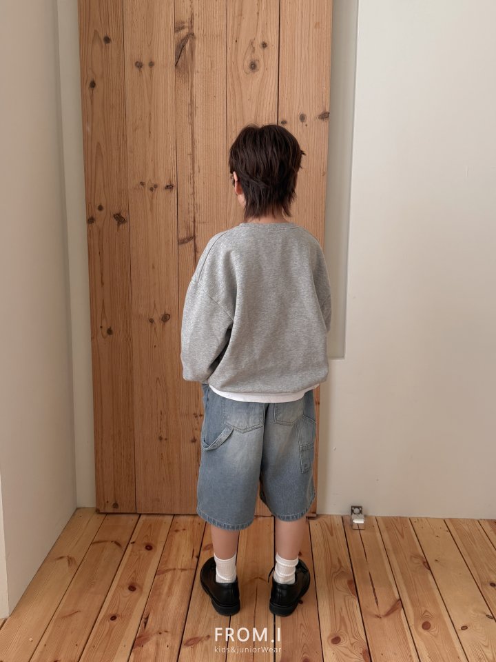 From I - Korean Children Fashion - #minifashionista - Carpenter Half Denim Pants - 6