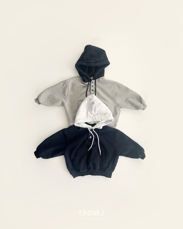 From I - Korean Children Fashion - #minifashionista - Button Color Hoodie - 11