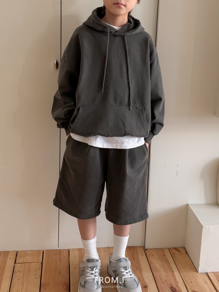 From I - Korean Children Fashion - #minifashionista - Pigment Hoodie Shorts Set - 6