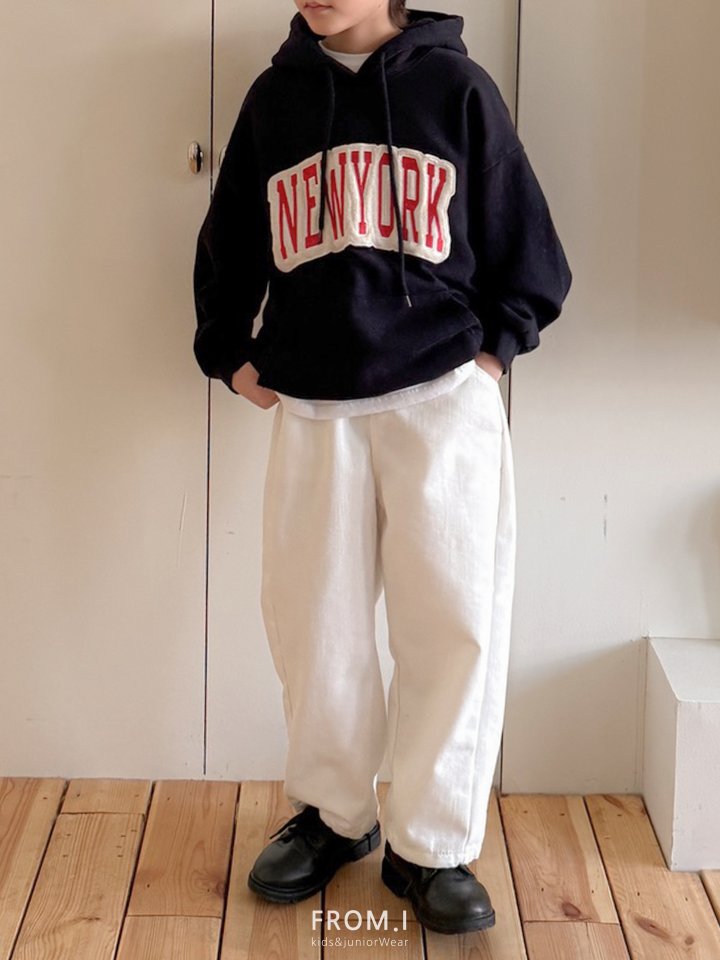 From I - Korean Children Fashion - #minifashionista - Panel Curved Denim Pants - 10