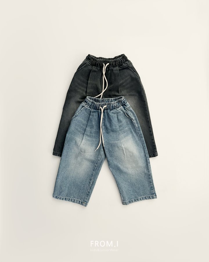 From I - Korean Children Fashion - #prettylittlegirls - Carpenter String Denim Pants